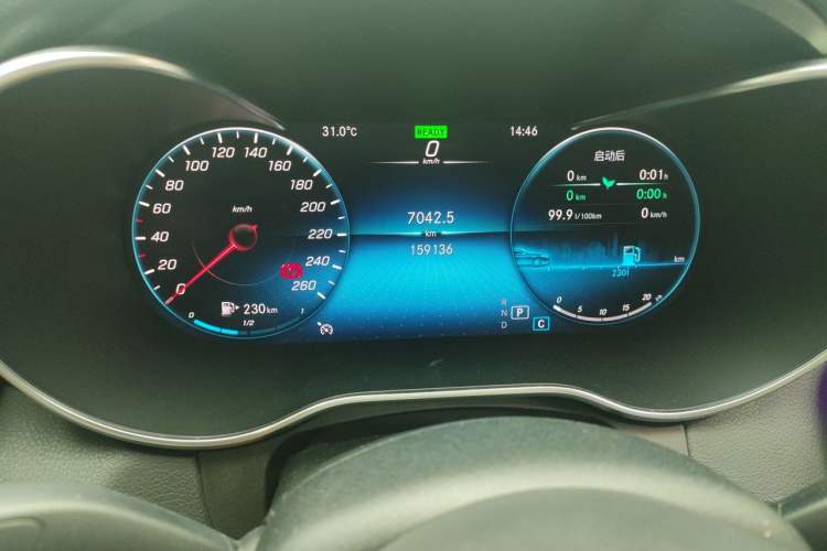 Used Mercedes-Benz C-Class 2020 Restyled C 260 L Sport Edition Odometer Close Up
