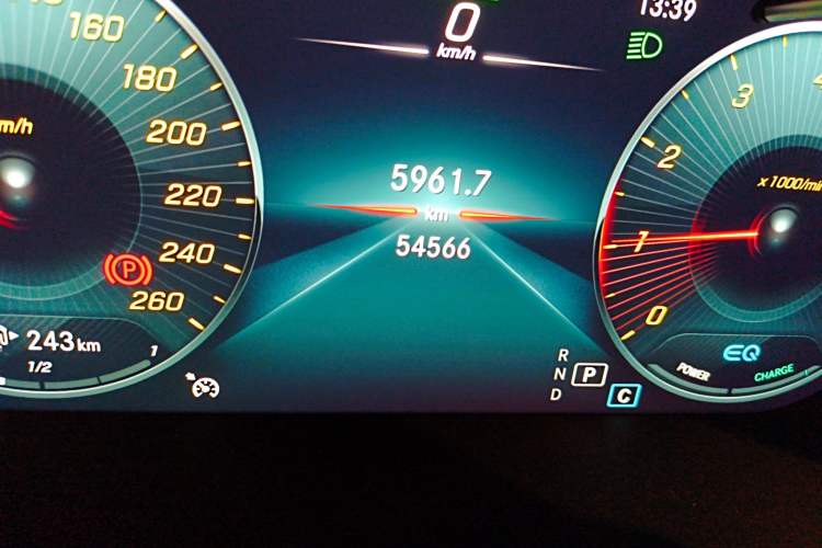 Used Mercedes-Benz C-Class 2020 C 260 Coupe Odometer Close Up