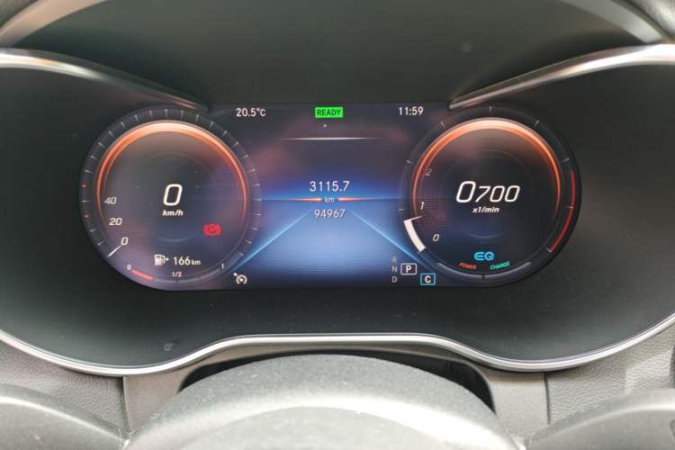 Used Mercedes-Benz C-Class 2020 C 260 Sport Edition Odometer Close Up