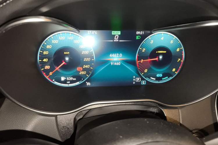 Used Mercedes-Benz C-Class 2020 C 260 L Sport Edition Odometer Close Up