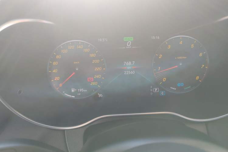 Used Mercedes-Benz C-Class 2020 Facelifted C 260 Estate Odometer Close Up