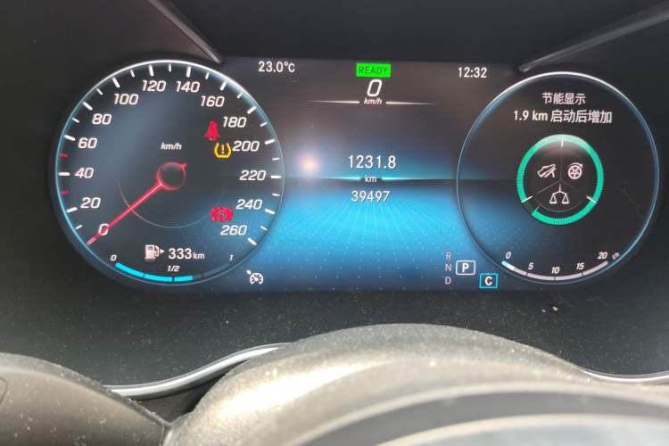 Used Mercedes-Benz C-Class 2020 C 260 L Sport Edition Odometer Close Up
