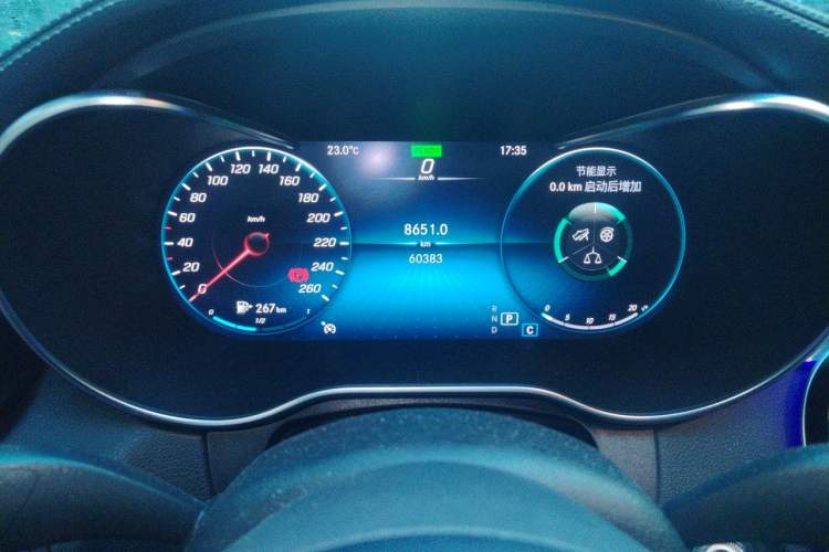 Used Mercedes-Benz C-Class 2020 Restyled C 260 L Sport Edition Odometer Close Up