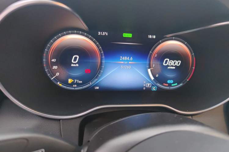 Used Mercedes-Benz C-Class 2020 C 260 Coupe Odometer Close Up