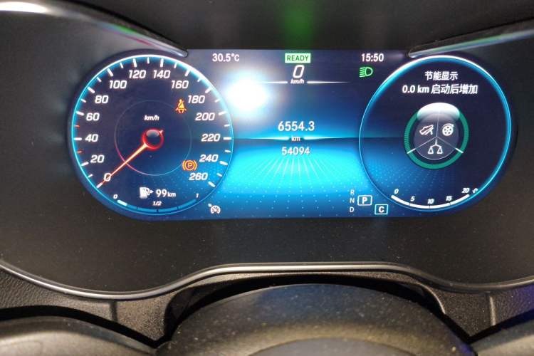 Used Mercedes-Benz C-Class 2020 C 260 Sport Edition Odometer Close Up