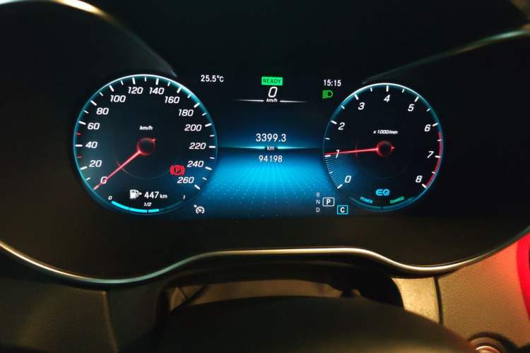 Used Mercedes-Benz C-Class 2021 C 260 L Odometer Close Up