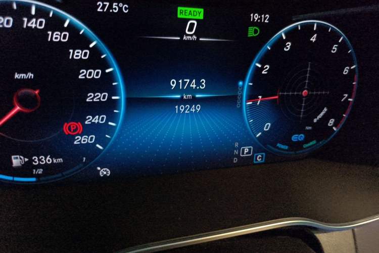 Used Mercedes-Benz C-Class 2021 C 260 L Sport Edition Star Collection Odometer Close Up