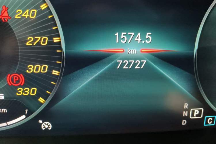 Used Mercedes-Benz C-Class 2021 C 260 Coupe Odometer Close Up