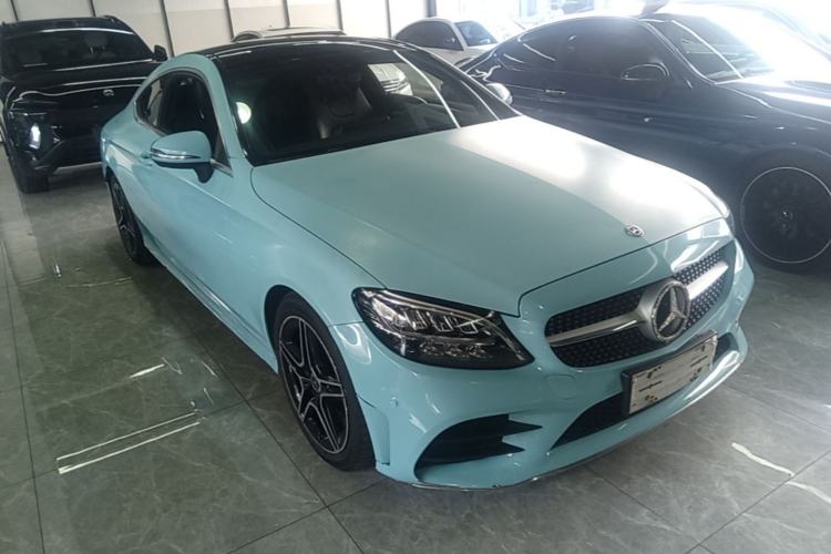 Used Mercedes-Benz C-Class 2021 C 200 Coupe Front Right 45 Deg
