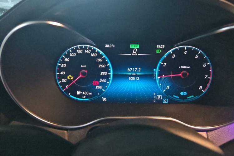 Used Mercedes-Benz C-Class 2021 C 260 L Sport Edition Star Collection Odometer Close Up