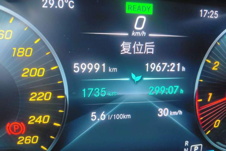 Used Mercedes-Benz C-Class 2021 C 260 L Sport Edition Odometer Close Up