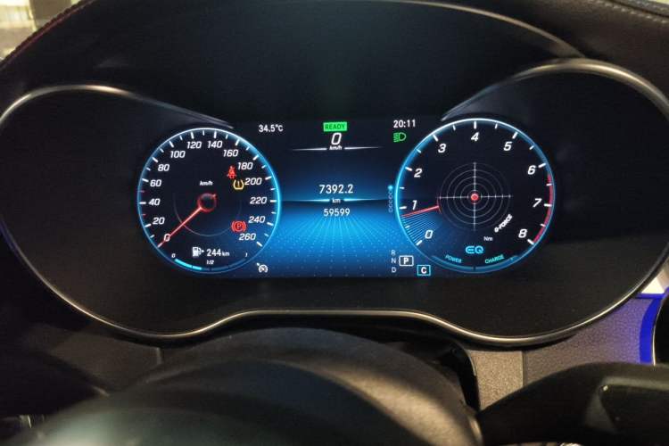 Used Mercedes-Benz C-Class 2021 C 260 L Sport Edition Star Collection Odometer Close Up