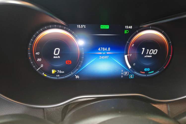 Used Mercedes-Benz C-Class 2021 C 260 Coupe Odometer Close Up