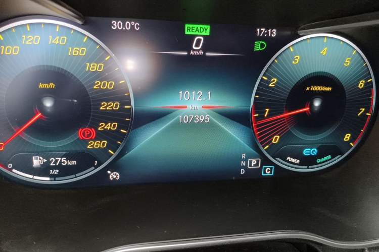 Used Mercedes-Benz C-Class 2021 C 260 Coupe Odometer Close Up