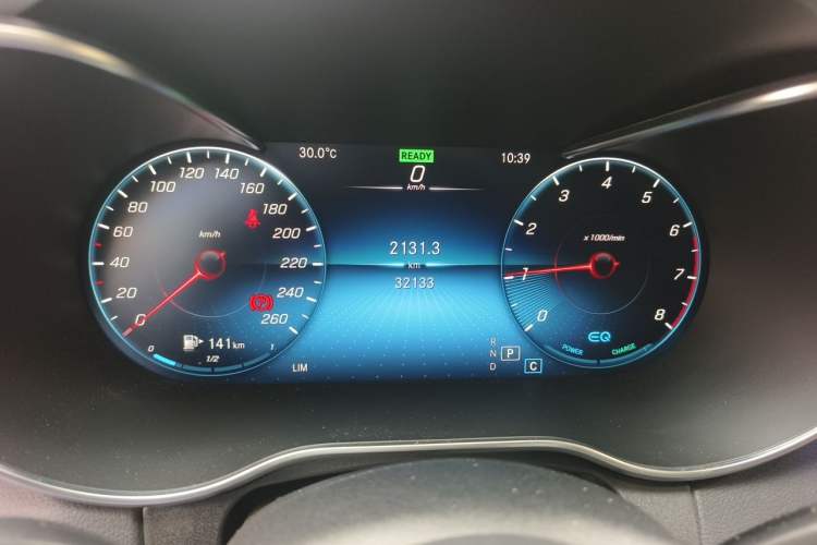 Used Mercedes-Benz C-Class 2021 C 260 L Sport Edition Star Collection Odometer Close Up