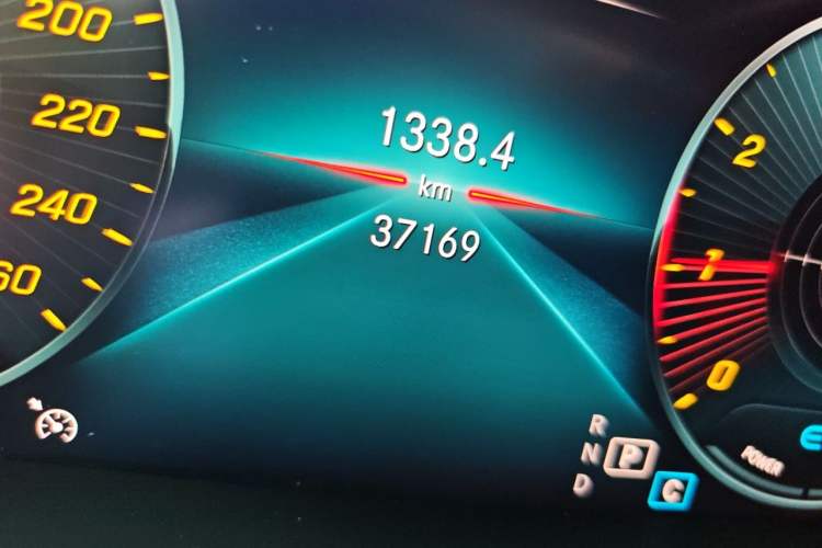 Used Mercedes-Benz C-Class 2021 C 260 L Sport Edition Odometer Close Up