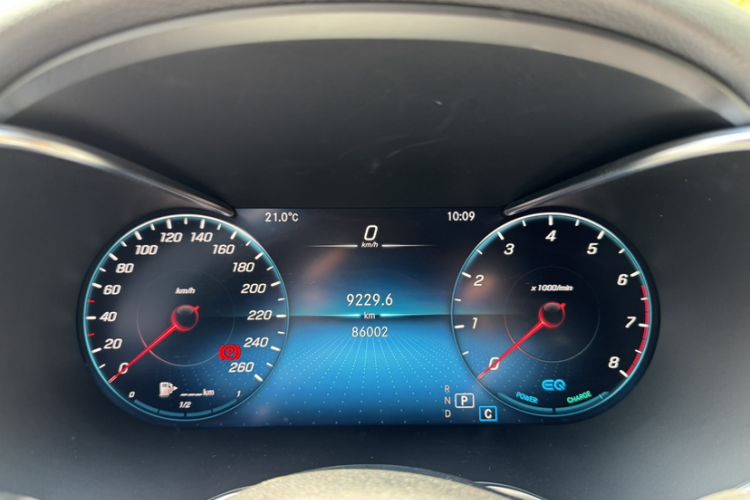 Used Mercedes-Benz C-Class 2021 C 260 Star Edition Odometer Close Up