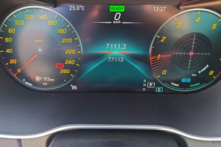 Used Mercedes-Benz C-Class 2021 C 260 L Sport Edition Star Collection Odometer Close Up