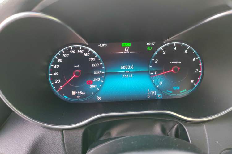 Used Mercedes-Benz C-Class 2021 C 260 Coupe Odometer Close Up