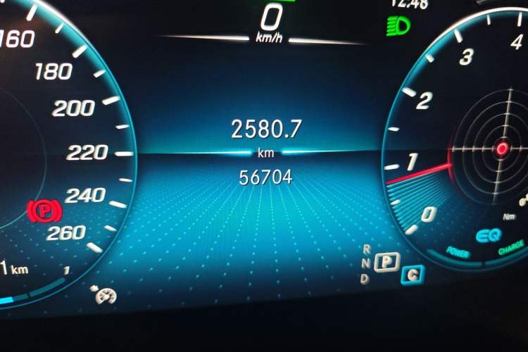Used Mercedes-Benz C-Class 2021 C 260 Star Edition Odometer Close Up