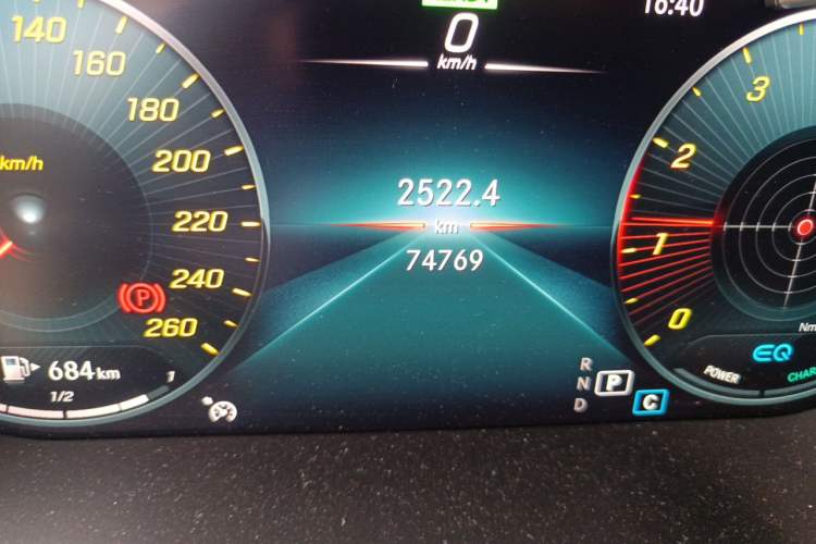 Used Mercedes-Benz C-Class 2021 C 260 L Sport Edition Star Collection Odometer Close Up