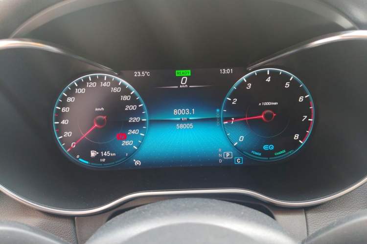 Used Mercedes-Benz C-Class 2021 C 260 L Sport Edition Star Collection Odometer Close Up