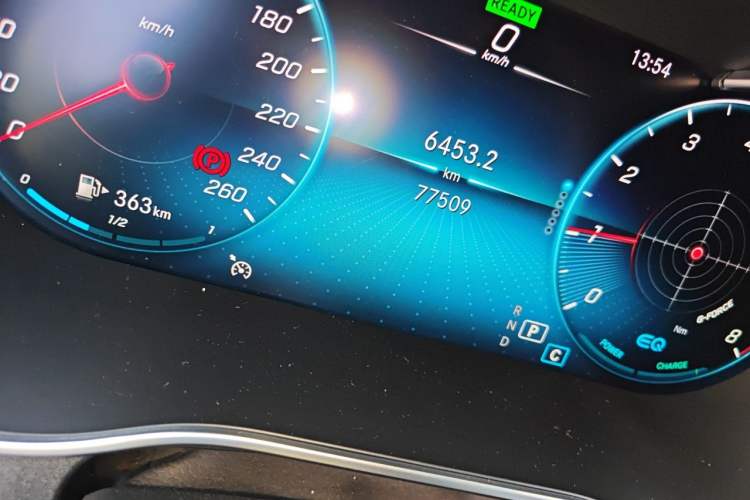 Used Mercedes-Benz C-Class 2021 C 260 L Sport Edition Star Collection Odometer Close Up
