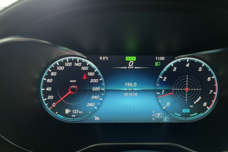 Used Mercedes-Benz C-Class 2021 C 260 L Sport Edition Star Collection Odometer Close Up