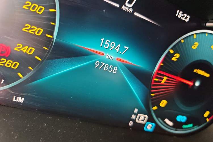 Used Mercedes-Benz C-Class 2021 C 260 Star Edition Odometer Close Up