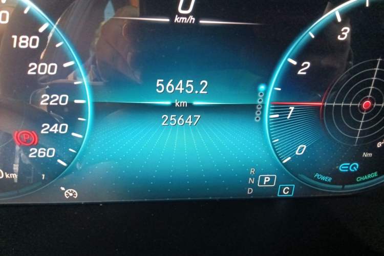 Used Mercedes-Benz C-Class 2021 C 260 Star Edition Odometer Close Up