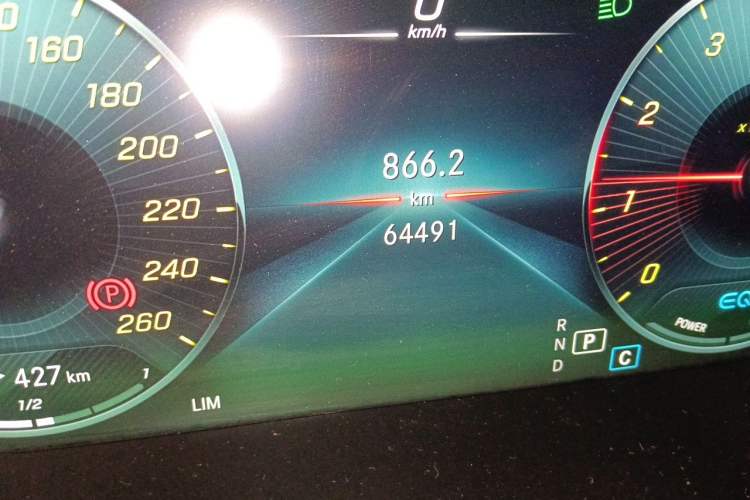 Used Mercedes-Benz C-Class 2021 C 260 Star Edition Odometer Close Up