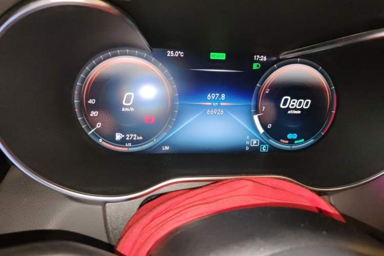 Used Mercedes-Benz C-Class 2021 C 260 L Sport Edition Odometer Close Up
