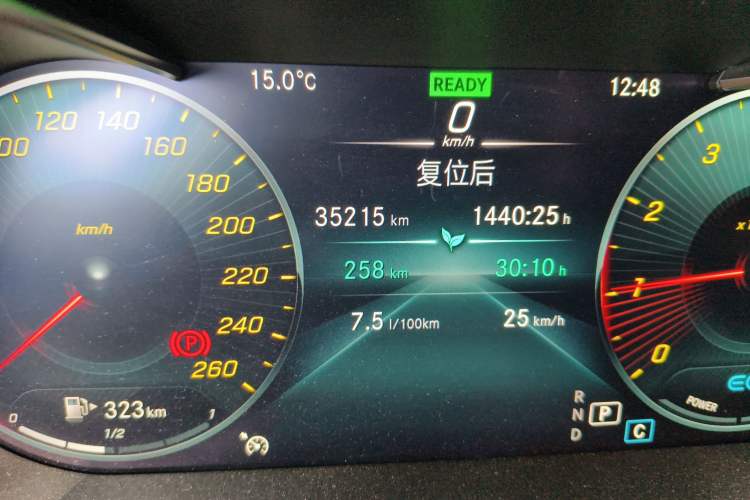 Used Mercedes-Benz C-Class 2021 C 260 Coupe Odometer Close Up