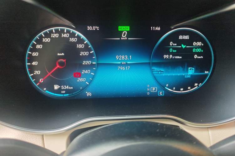 Used Mercedes-Benz C-Class 2021 C 260 Coupe Odometer Close Up