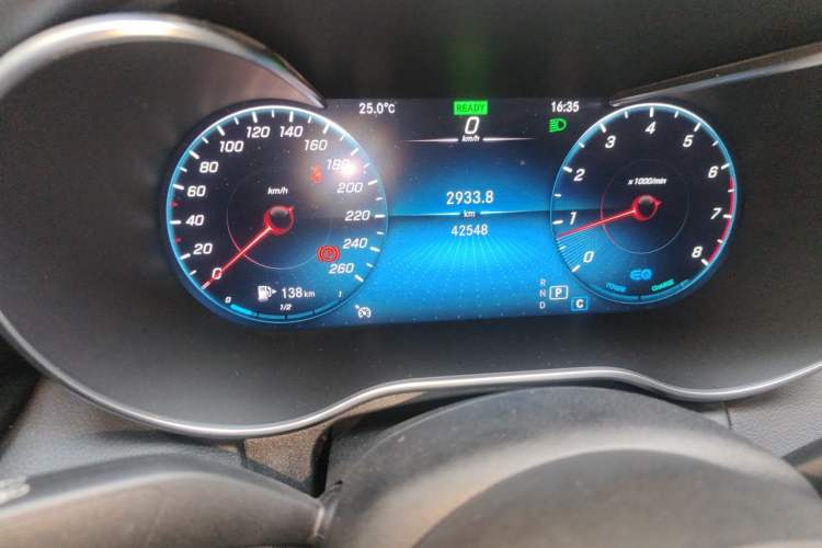Used Mercedes-Benz C-Class 2021 C 260 L Sport Edition Odometer Close Up