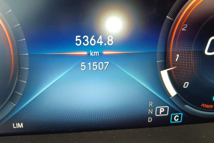 Used Mercedes-Benz C-Class 2021 C 260 Star Edition Odometer Close Up
