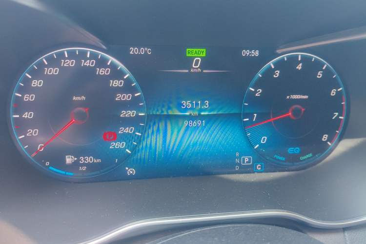 Used Mercedes-Benz C-Class 2021 C 260 Star Edition Odometer Close Up
