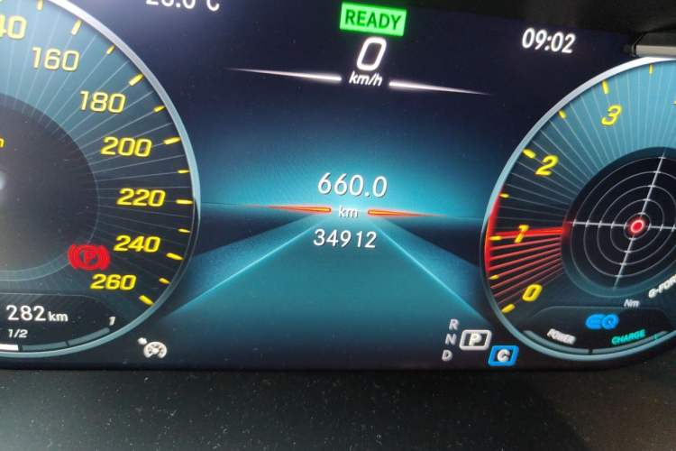 Used Mercedes-Benz C-Class 2021 C 260 L Sport Edition Star Collection Odometer Close Up