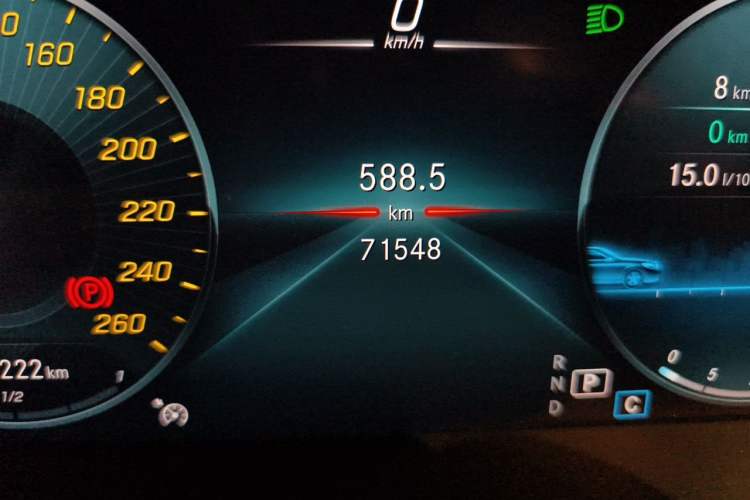 Used Mercedes-Benz C-Class 2021 C 260 L Sport Edition Star Collection Odometer Close Up