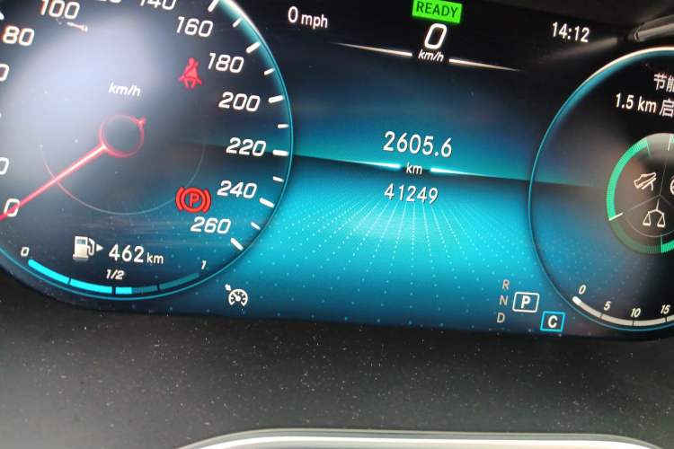 Used Mercedes-Benz C-Class 2021 C 260 Coupe Odometer Close Up