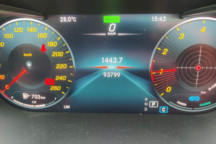 Used Mercedes-Benz C-Class 2021 C 260 Star Edition Odometer Close Up
