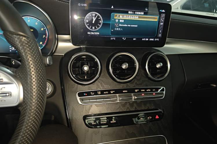 Used Mercedes-Benz C-Class 2021 C 200 L Fashion Edition Sport Version Audio And AC Panel