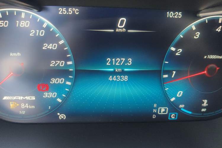 Used Mercedes-Benz C-Class 2021 C 200 Coupe Odometer Close Up