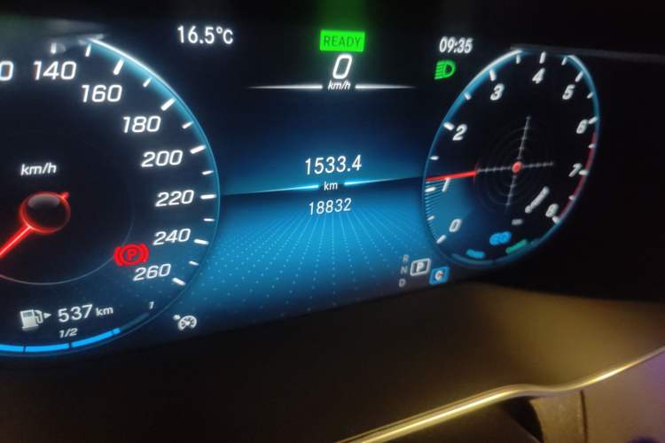 Used Mercedes-Benz C-Class 2021 C 260 Coupe Odometer Close Up