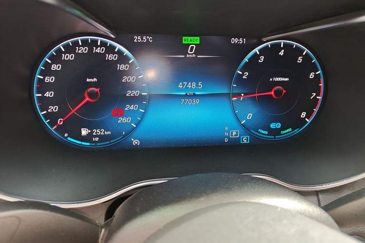 Used Mercedes-Benz C-Class 2021 C 260 Star Edition Odometer Close Up