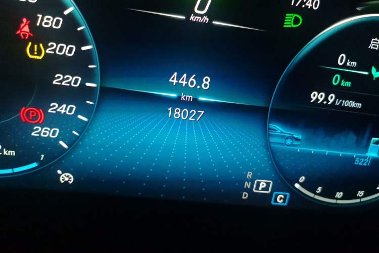 Used Mercedes-Benz C-Class 2021 C 260 L Sport Edition Star Collection Odometer Close Up