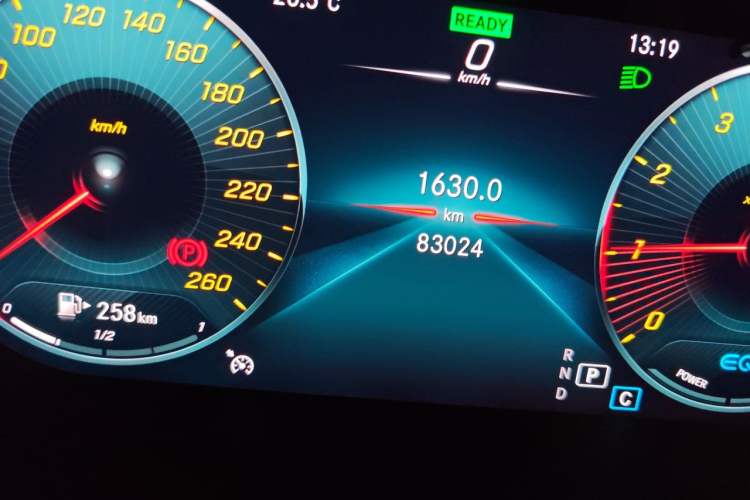 Used Mercedes-Benz C-Class 2021 C 260 L Sport Edition Star Collection Odometer Close Up
