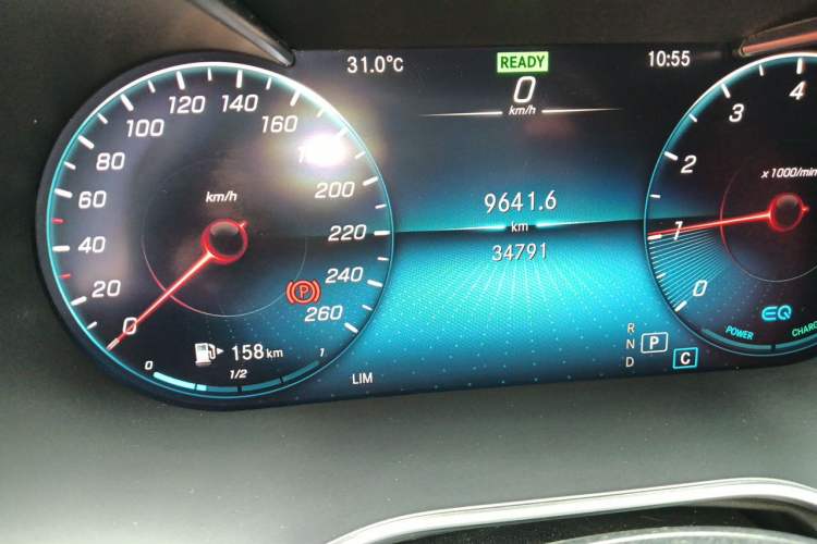 Used Mercedes-Benz C-Class 2021 C 260 Star Edition Odometer Close Up