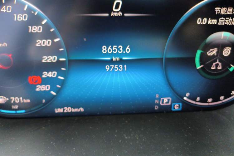 Used Mercedes-Benz C-Class 2021 C 260 Star Edition Odometer Close Up