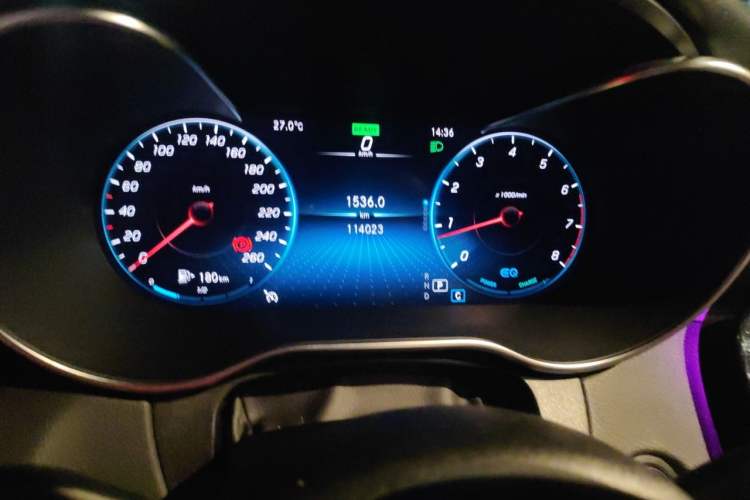 Used Mercedes-Benz C-Class 2021 C 260 Star Edition Odometer Close Up